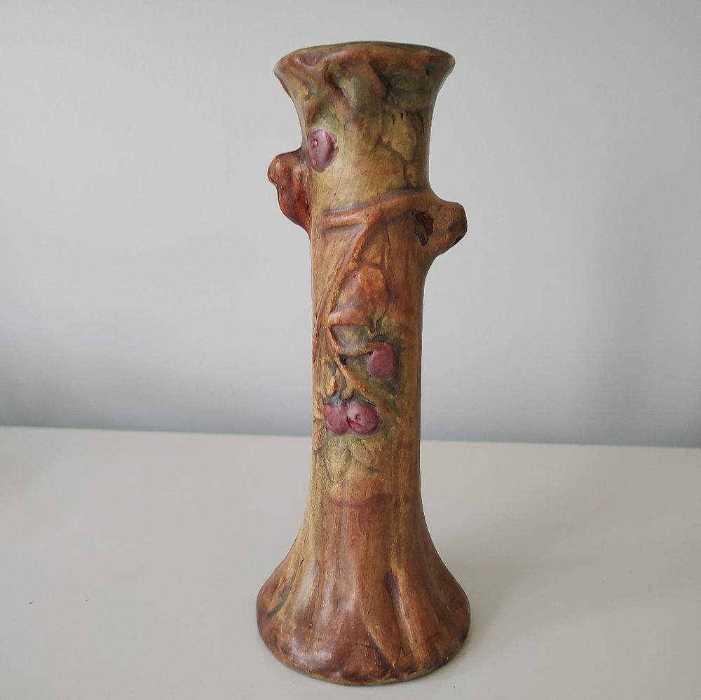 Weller Pottery Baldin Apple Tree Flower  Vase 1920s Woodcraft Arts And Crafts